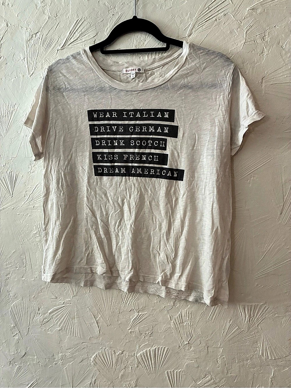 Sundry Wear Italian Drive German Drink Scotch Graphic Tee